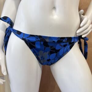 Amazon Floral Blue Black Grey Swimsuit Bikini Bottom Size XS